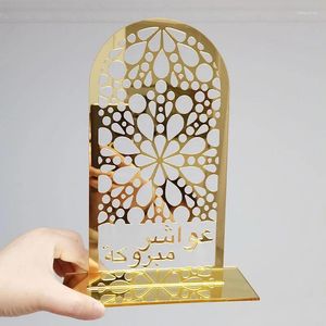 Feestbenodigdheden aangepaste boogvorm acryltafel teken Arabisch welkom gepersonaliseerde naamsignalen voor decor gunsten
