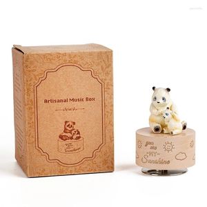 Fournions de fête Custom Music Box Imitative Wood Resin Crafts avec des animaux mignons Cadeaux pour les enfants et la décoration de la maison