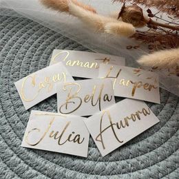 Supplies Party Custom Sticker Name Decal for Wood Hanger Hen Decor Wedding Favor Bridal Decals Box Box Lettrage Verre