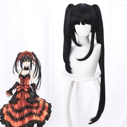 Party Supplies Dating Battle III Shizaki Madness Three Black Tiger Mouth Ponytail Cos Anime Wig Cosplay Game Fluffy Performum Female Kawaii