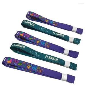 DDJOY – fournitures de fête personnalisées, impression par transfert de chaleur, événements de Festival, Bracelets en tissu à verrouillage unidirectionnel en Polyester