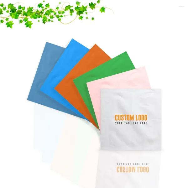 Serviettes en papier jetables, fournitures de fête, avec Logo, langue d'impression, nom personnalisé, couleur, 20 pièces