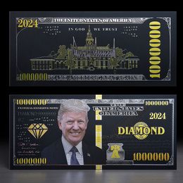 Suministros del partido Donald Trump 1000000 Gold Foil billete de billete Favor la elección presidencial Elección Banco falso nota