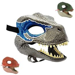 Masque de dinosaure Dragon, fournitures de fête, bouche ouverte, couvre-chef réaliste en Latex, accessoire de Cosplay Dino Halloween