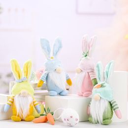 Suministros para fiestas Conejito de Pascua Sin rostro Anciano Enano Muñeca Elfo Muñecas Colgante Decoración de fiesta Regalos Envío rápido