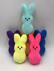 Fournitures de fête Pâques Peeps Toys en peluche pour enfants Poupée en peluche de lapin doux en peluche mignon 15 cm Pâques de lapin en peluche zza35036482522