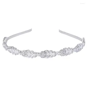 Feestbenodigdheden Elegante Rhinestones Hoofdband voor vrouwen Wedding Hairhoop Crystal Hairband Bridal Shower Birthday Hair Decors