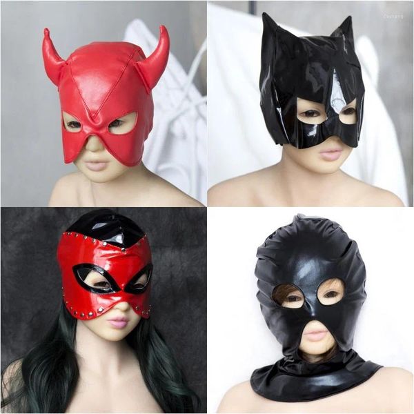 Fournitures de fête Accessoires sexy exotiques de Hood Mask Mask pour les femmes Cosplay Cosplay Cost