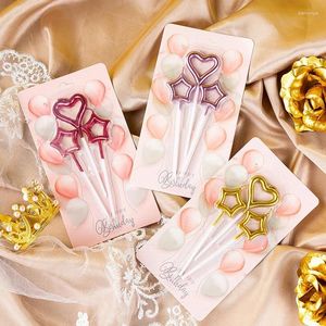 Party Supplies Fairy Five Point Star Love Love Birthdle Birthdle Cake en forme de coeur Plugin Plugin Decoration émotionnelle romantique