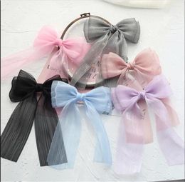 Fournitures de fête, épingle à cheveux féerique Lolita, couvre-chef mignon et doux, Clip en argent pour fille, ornement de cheveux avec nœud papillon B1001