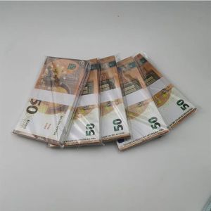 Suministros para fiestas, billetes de dinero falso, 10, 20, 50, 100, 200 Euros, libra realista, barra de juguete, accesorios, copia de moneda, dinero de película, billetes falsos