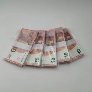 Suministros para fiestas Billete de dinero falso 10 20 50 100 200 500 Euros Barra de juguete realista Accesorios Copia Moneda Película Dinero Faux-billets 100PCS / Pack 888