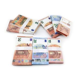 Fournitures de fête Faux billets de banque 10 20 50 100 200 Euros Dollar réaliste jouet barre accessoires monnaie film argent Faux-billets copie