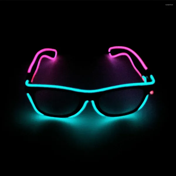 Suministros para fiestas, gafas luminosas coloridas a la moda, gafas de sol LED brillantes para Bar, Club nocturno, divertidos accesorios de espectáculo de danza de neón