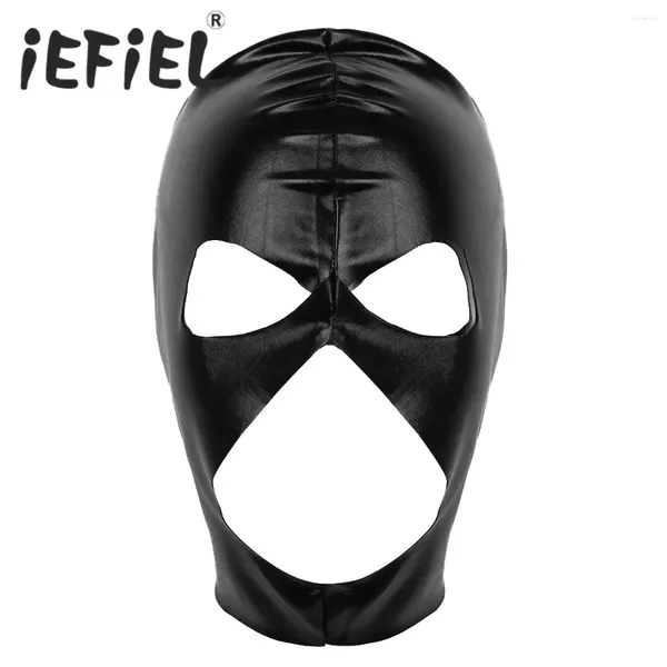 Party Supplies Fashion Lingerie Headgear Mask Bondage pour le jeu de rôles Costume Nightwear Black Full Face Mens Adults