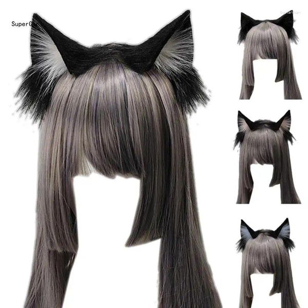 Fournitures de fête, bandeau d'oreille en fausse fourrure, cerceau de cheveux en peluche, accessoires de Costume Po pour Cosplay Halloween et mascarades d'anime