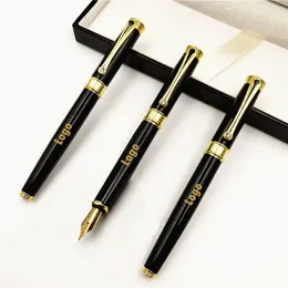 Party Supplies Fountain Pen Text personnalisé Logo SCHORAD OFFICE OFFICE CONSEIL CONSEUR FULL METAL Student Writing Roller Stationner