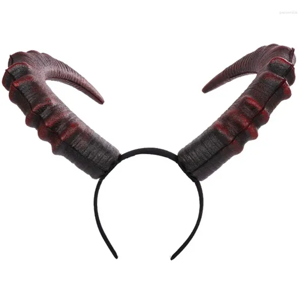 Suministros de fiesta Funny Black Red Demon Horn Cosplay Mujeres Góticas Diablos Animales Cuernos de buey Halloween Carnaval de carnaval Props