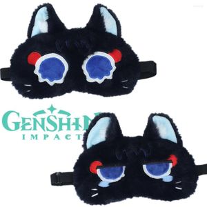 Fournitures de fête jeu Genshin Impact Wanderer Scaramouche Cosplay Balladeer cache-yeux en peluche unisexe masque de sommeil chaud accessoires de noël