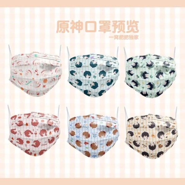 Party Supplies Game Impact Kaedehara Kazuha Cosplay Costume Mask Anti-Dust Cotton Mouth Anti-Fog Tartaglia Halloween