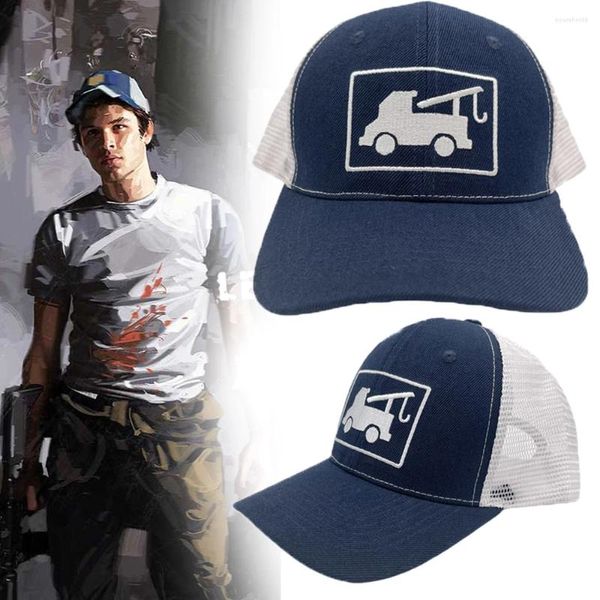 Fournitures de fête Jeu Left 4 Dead 2 Ellis Cosplay Chapeau Casquette de baseball Rétro Broderie Maille Penser Chapeaux Adulte Unisexe Prop Accessoires