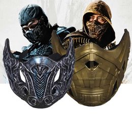 Party Supplies Game Mortal Kombat Sub-Zero Kuai Liang Scorpion Hanzo Hasashi Pvc Mask Cosplay Prop Prop Face Gas Halloween Gift