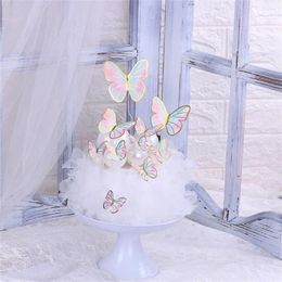Party Supplies Girl's Back Butterfly Happy Birthday Cake Toppers Wedding Topper Decoration Decoration Baby Shower Gift