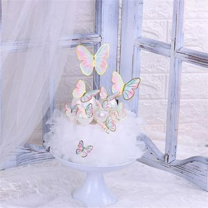 Suministros para la fiesta Back's Back Butterfly Happy Birthday Toppers Topper de boda Decoración de postres Baby Shower Regalo