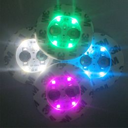 Party Supplies Glow Led Bottle Sticker Coaster Lights Tapis de tasse clignotant pour la fête de Noël