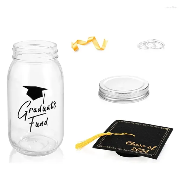 Party Supplies Graduation Gifts 2024 - DIY Money Jar With Class of Cap Kit for College High School