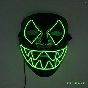 Party Supplies Gzyuchao el 10 kleuren neon verlicht masker volwassen gloeiende horror decoratief