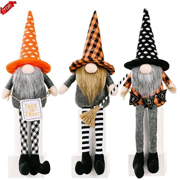 Fournitures de fête Halloween Décorations Gnomes Poupée En Peluche À La Main Tomte Suédois À Longues Jambes Nain Table Ornements Enfants Cadeaux