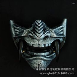 Fournitures de fête Halloween démon maléfique Kabuki samouraï Hannya masque Latex/résine japon Prajna fantôme Latex demi-masques