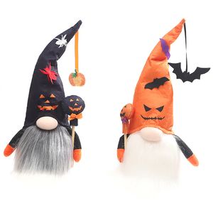 Feestartikelen Halloween Gnome Pop met lichte wizard Spider Zweedse pluche handgemaakte boerderij keuken woondecoratie xbjk2107