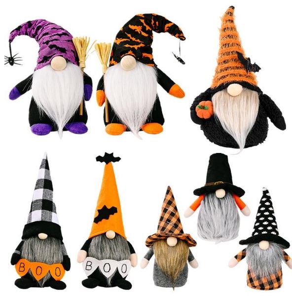 Fournitures de fête Halloween Gnome Wizard Spider Swedish Peluche Poupée Pierre Facilité Ferme Mains Cuisine Plateau à niveau Plateau De Décoration Grossales