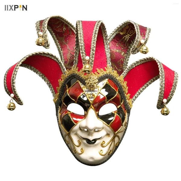 Suministros de fiesta Halloween Mask Exquisito Vintage Venetian Masquerada para Adultos Mascaras de payaso Decoración de la pared de la pared del anime