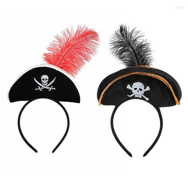 Fournitures de fête Halloween Pirate bandeau chapeau couronne bandeau jour des morts diadèmes et couronnes