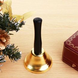 Feestbenodigdheden Hand Bell Christmas Gold Called Held Loud Call Service Alarm Small Celebration Metal Bells