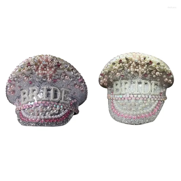 Fournitures de fête Chapeau de mariée fait à la main avec des diamants et des paillettes pour les mariages rendent votre journée spéciale inoubliable