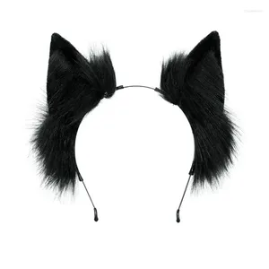 Fournitures de fête à la main chat longue peluche oreille femme de chambre Cosplay accessoire Simulation oreilles pliables bandeau coiffure accessoires de Costume Lolita