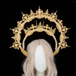 Party Supplies Handmade Lolita Halo Crown Hoofdband Golden Mary Apollo Sun Angel Godin Gothic overdreven overdaar overdreven kopstuk