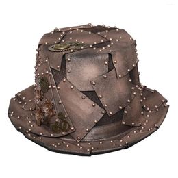 Feestartikelen Handgemaakte Steampunk Hoge Hoed Mannen Vrouwen Geschilderd Gotische Fedora