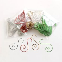 Fournitures de fête crochet pour décorations d'arbre de noël en métal en forme de S 50mm crochets ornements accessoires 20 pièces/sac LK181