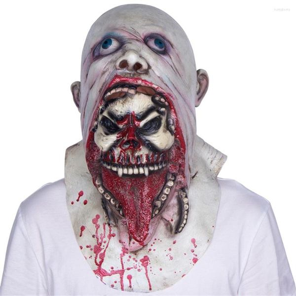 Fournitures de fête Horreur Charlie Zombie Masque Latex Creepy Parasite Costume Effrayant Ghoulish Halloween Terror Props