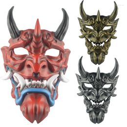 Fournitures de fête Le masque de prajna japonais peut jouer à un petit visage grimace diable pullor robe up cool résine