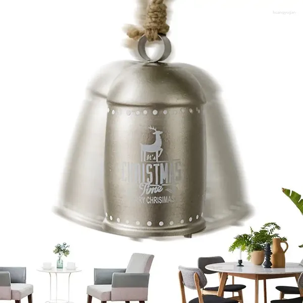 Fournitures de fête, grandes cloches de noël, cloche de vache Vintage avec artisanat de Style campagnard, décor de noël en métal