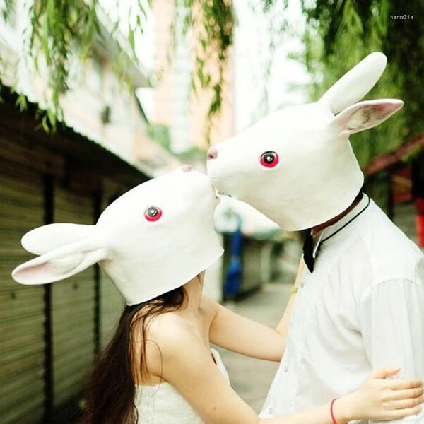 Fournitures de fête masque en Latex Cosplay Animal tête complète déguisement carnaval Halloween Rave Couples masques de mascarade