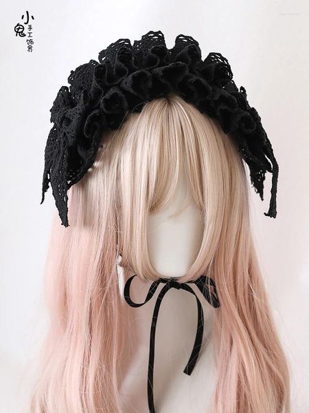 Fournitures de fête Lolita Elegant Generate Color Doll Hair Band Dark Sweet Accessories en dentelle