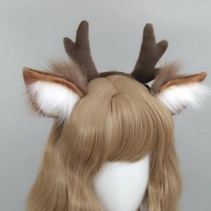 Feestartikelen Lolita Haar Hoepel Pluche Herten Oor Gewei Hoofdband Cosplay Prop Band Hoofdtooi Aankleden Kawaii Accessoire