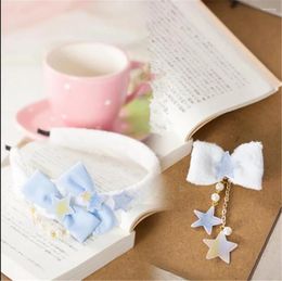 Feestbenodigdheden Lolita Stars Hoofdband Lovely Bowknot KC Hair Accessories Women Hoop Cosplay Clasp B993